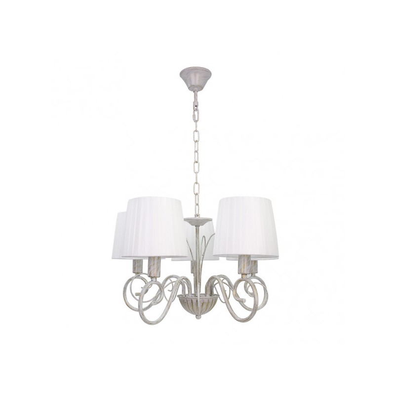 Lámpara Amsterdam 5xE14 blanco/oro Fabrilamp